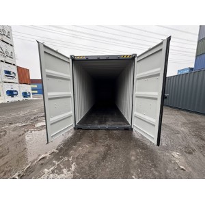 Conteneur maritime HC de 40 pieds à double porte avec système de rayonnage à pneus et éclairage