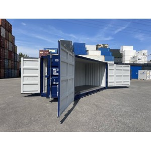 Conteneur de stockage unidirectionnel ouvert de 20 pieds RAL 5013