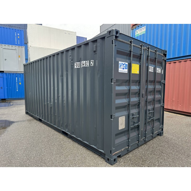 Conteneur maritime / conteneur de stockage de 20 pieds peint en RAL 7016