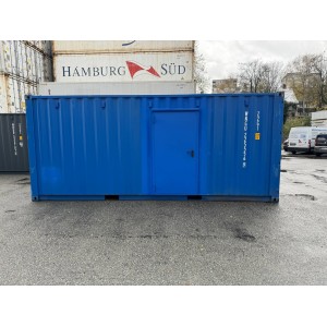 Conteneur de stockage de 20 pieds avec porte d'entrée latérale, lumière
