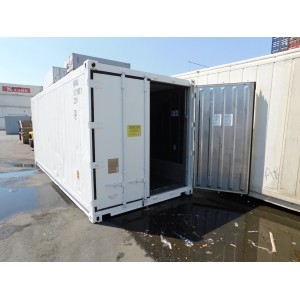 Conteneur réfrigéré de 20 pieds Carrier ML2i construit en 2001 peint en blanc